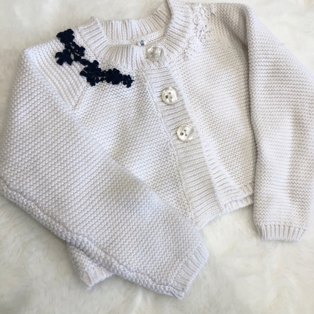 Toddler girls embroidered cotton cardigan/bolero
